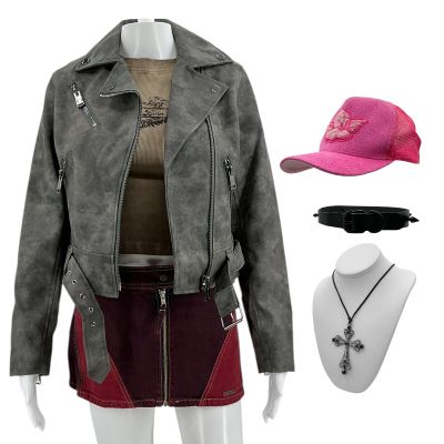 Lot 4: Mercy Britt Raven Production Worn Jacket, Shirt, Skirt, Hat, Bracelet & Necklace | VIP Fan Auctions