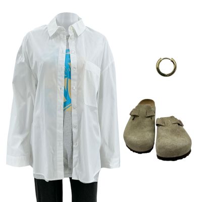 Lot 88: Mercy Nicole Raven Screen Worn Button-Up Shirt, T-Shirt, Pants, Earring & Shoes Ch 1 Sc Multiple | VIP Fan Auctions