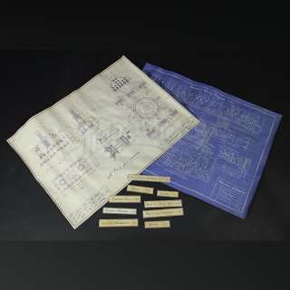 Dracula - Lot 250 - Jonathan Harker (Oliver Jackson-Cohen) Stolen Resonator Blueprints & Labels