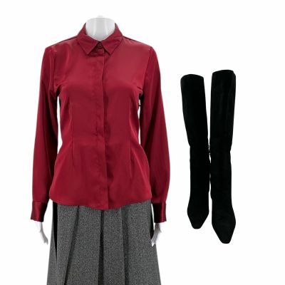 Lot 54: The Drama Misha Screen Worn Blouse, Skirt W/ Belt & Boots Ch 2 Sc 80, 81 | VIP Fan Auctions