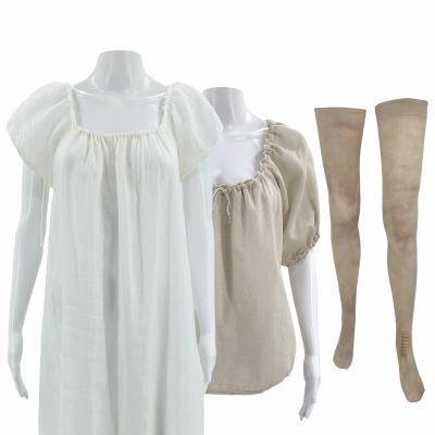 Lot 9: Wuthering Heights Zillah (Amy Morgan) Screen Worn Chemise, Blouse & Stockings Ch 6 Sc 19 | VIP Fan Auctions