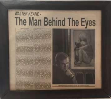 Big Eyes Walter (Christoph Waltz) Framed Newspaper Article Movie Props | Premiere Props