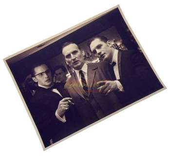 Lot 326 - Legend (2015) - Prop Photograph Kray twins (Tom Hardy) with Inspector Nipper Read