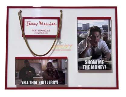 Jerry Maguire (1996) - Cuba Gooding Jr. (Rod Tidwell) Show Me The Money Necklace With Display | Hanlin Auction Service
