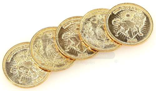 John Wick: Chapter 3- Parabellum | Five High Table Currency Coins | Propstore