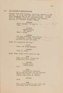 A Loyal Underwood personal script of Limelight | Bonhams