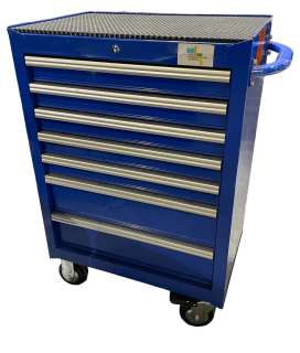 Lot 605 - Heavy duty blue - 7 drawer - classic roller cabinet - approx. 30" W x 18" D x 40" H (from The Good D