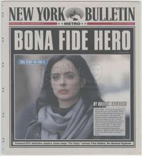 Marvel’s Jessica Jones (Tv Series) | Jessica Jones’ ’Bona Fide Hero’ Newspaper | Propstore