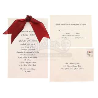 FRIENDS - Lot 16 - Monica Geller and Chandler Bing‘s Wedding Invitation Set