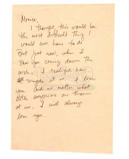 FRIENDS - Lot 90 - Studio-Edition Authorized Reproduction: Chandler Bing‘s Wedding Vows