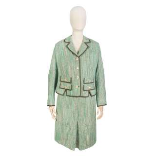 Olivia Colman (as the Queen): A tweed skirt suit Season 4, Episode 4, ’Favourites’ | Bonhams