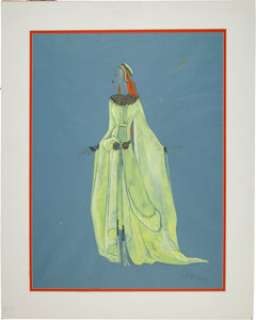 A Costume Design Sketch by Gilbert Adrian from the Broadway Musical "Camelot." | Heritage