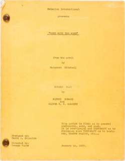 A Script from "Gone With The Wind." | Heritage