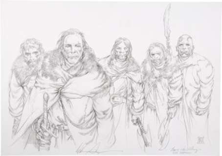 Game of Thrones Mance Rayder and Northern Wildlings Concept Drawing (HBO, 2011). | Heritage