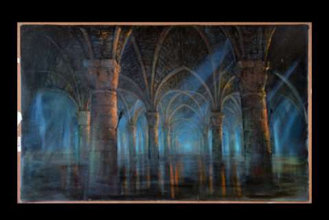 The Addams Family Matte Painting of "Gondola In Grotto" (Paramount, 1991) | Heritage