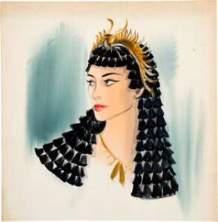 Vivien Leigh "Cleopatra" Headdress Art from Caesar & Cleopatra (Gabriel Pascal Prod., 1945). | Heritage