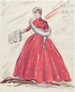 Vera-Ellen "Judy Haynes" Edith Head Costume Sketch from White Christmas (Paramount, 1954). | Heritage