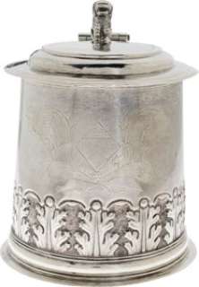 A Rare Charles II Large Acanthus Leaf Silver Tankard by Arthur Haselwood, Norwich, 1670. | Heritage