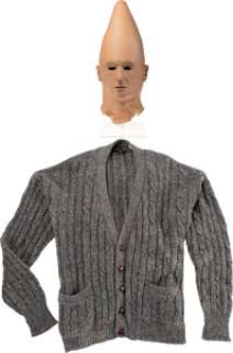 Coneheads (Paramount, 1993). Dan Aykroyd "Beldar Conehead" Autographed Latex Mask and Sweater. (Total: 3 Items)
