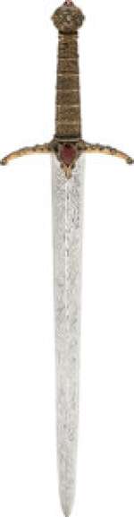 Joffrey Baratheon (Jack Gleeson) Action Longsword "Widow‘s Wail" from Game of Thrones (HBO® Original 2011-2019, Season 4).