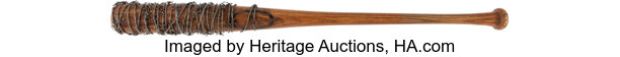 Negan (Jeffrey Dean Morgan), Hero "Lucille" Baseball Bat from The Walking Dead (AMC 2010-2022, Seasons 6-10).