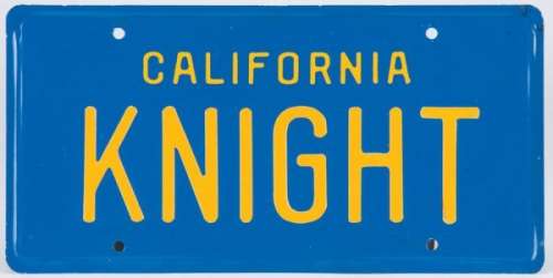 Lot 720 - K.I.T.T.‘s screen-used license plate from Knight Rider