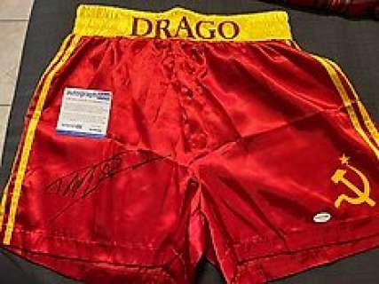 Rocky IV | Rocky IV - Official Replica Short, signed by Dolph Lundgren (Ivan Drago) - with COA | Catawiki