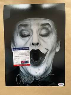 Batman (1989) | Batman (1989) - Signed by Jack Nicholson (The Joker) - with PSA/DNA Certification - very rare! No Reserve | Catawiki