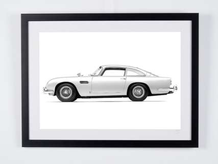 James Bond, Aston Martin DB5 - Fine Art Photography - Luxury Wooden Framed 70X50 cm - Limited Edition Nr 04 of 30 - Serial ID 17128 - Original Certificate (COA), Hologram Logo Editor and QR Code | Catawiki