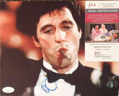 Scarface - Signed by Al Pacino (Tony Montana) - with JSA Certificate - 8x10" | Catawiki