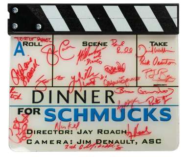 Lot 79 - Multi-Signed Dinner for Schmucks Clapboard.