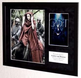 Game of Thrones - Carice van Houten (Melisandre) Framed, signed + COA & photo signing session | Catawiki