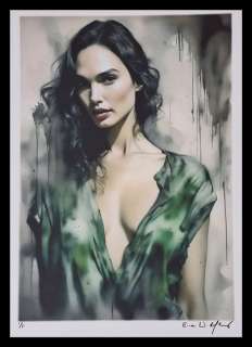 Gal Gadot - watercolor edition by Emma Wildfang - Large size | Catawiki