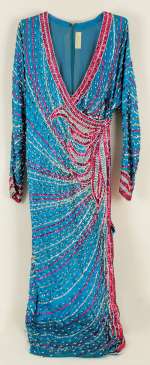 Joan Collins "Dynasty" Worn Andre Van Pier Custom Made Crystal Beaded Gown | Gotta Have Rock and Roll