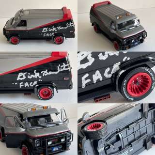A-Team, the - Dirk Benedict ("Face") GMC Vandura A-Team-1:24, signed + COA & Photo signing session - Greenlight