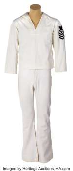 Steve McQueen "Jake Holman" white naval jumper and pants from The Sand Pebbles. ...