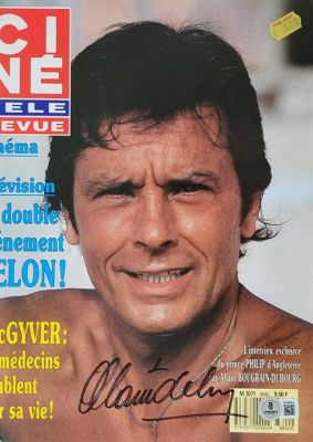 French Actor - Signed by Alain Delon - Autograph, Magazine Cover With COA of Beckett | Catawiki