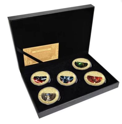 Theme Collection - Theme Collection - Set of 5 24k gold plated STAR WARS commemorative coins. | Catawiki