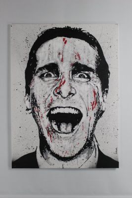 American Psycho - Christian Bale (Patrick Bateman) - Handpainted and signed by artist - Vincent Mink - Portrait