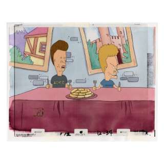 BEAVIS AND BUTT-HEAD (T.V. SERIES, 1993-2011) - Lot 81 - Hand-Painted Beavis and Butt-Head Animation Cels with Background