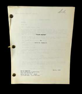 Slave Master movie script 1991 | Los Angeles Estate Auction