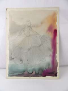 Virgina Moore Original Costume Design Watercolor | Eagles Corps International LLC