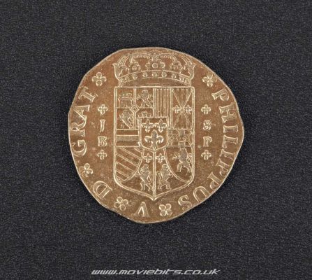 Cambria Math | Pirates of the Caribbean: The Curse of the Black Pearl - Prop Metal Doubloon | Movie Bits