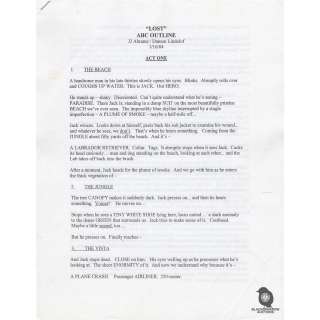 Lost | Original LOST Outline by J.J. Abrams & Damon Lindelof | Blacksparrow