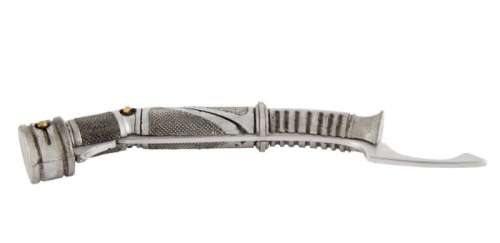 Lot 921 - STAR WARS - ATTACK OF THE CLONES: CHRISTOPHER LEE "COUNT DOOKU" UNFINISHED LIGHTSABER PROP (WITH DVD)