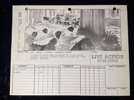 Original Return of the Jedi Storyboard Prop with COA | Mynt Auctions