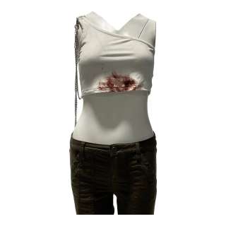 Lot #100 – Hustlers Destiny Constance Wu Screen Worn Shirt W/ Chain Pants & Earrings Ch 44b Sc 158-160