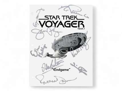 Star Trek Voyager Series Finale Cast Signed Script | Weiss Auctions