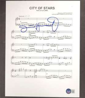 Justin Hurwitz Signed La La Land City of Stars Music Sheet Beckett Authenticated 8.5x11 | Mynt Auctions