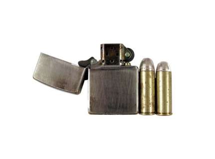 Lot 521 - Falling Skies John Pope (Colin Cunningham) ‘Zippo‘ lighter and Ammo Movie Props